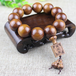 สร้อยข้อมือไม้โรสวูดอินโดนีเซีย 20 มม- 12 เม็ดรูปทรงลูกบอลสไตล์ชาติพันธุ์เครื่องประดับพิธีกรรมทางศาสนา - Product Image 4