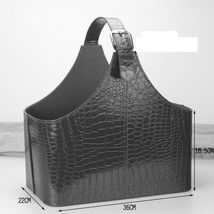 Cesta encantadora de lujo de alta calidad, cesta de regalo de Navidad de cuero, roja para fruta, flor, <span class=keywords><strong>vino</strong></span> vacío - Product Image 4