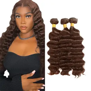 Brazilian Human Hair Deep Wave 10A Brazilian Hair Bundles 18 20 22 24 inch cuticle aligned weft