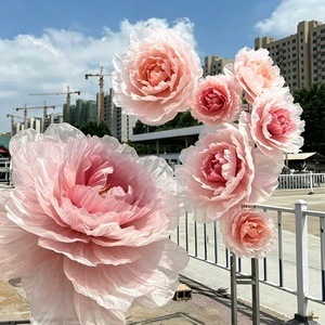 Peonías y Camelias Gigantes de Organza Transparente, Ideales para Decoración de Ventanas de Boda Los colores se pueden personalizar - Product Image 2