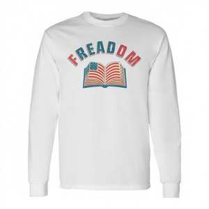 T-shirt à manches longues USA Pride avec graphisme 'Saying America Book Freadom', produit promotionnel - Product Image 3