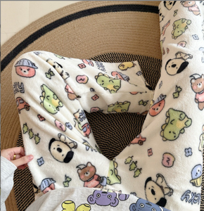 Nuovi Pantaloni Pigiama in Flanella con Motivi Cartoon per <span class=keywords><strong>Uomo</strong></span> e Donna, Autunno/Inverno; Foderati in Pile Corallo per Maggiore Calore; Abbigliamento Casual a Tutta Lunghezza - Product Image 5