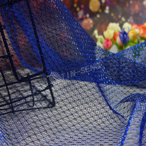 Koninklijk blauwe ruitvormige glimmende lurex gebreide visnet decoratieve glitter <span class=keywords><strong>mesh</strong></span> stof met goedkope groothandelsprijs - Product Image 2