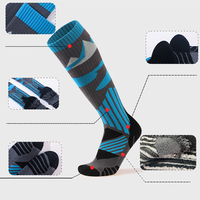 Chaussettes de sport épaisses personnalisées à la mode, chaussettes longues à fond éponge, chaussettes de ski professionnelles pour hommes et femmes