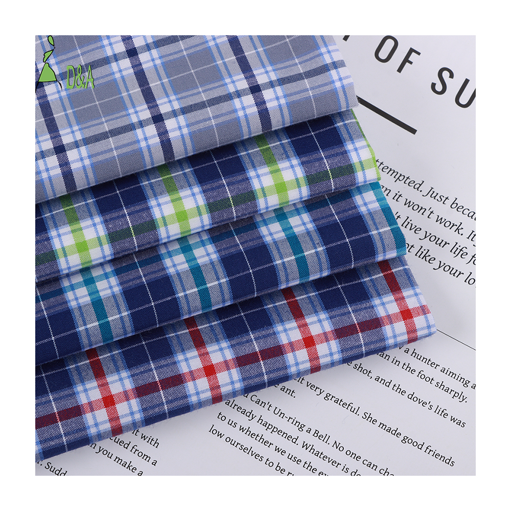Free Samples 40% Polyester 30%Cotton 30%Viscose 116gsm Plaid Student School Uniform Fabric Fabrics for Clothing