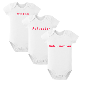 Body per Neonati e Bambini in Poliestere 100% Bianco Personalizzabile con Logo all'Ingrosso per Stampa e Sublimazione - Product Image 2
