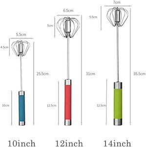 2 in 1 Manual Semi-Automatic Stainless Steel <b>Egg</b> Whisk <b>Egg</b> Beater - Product Image 2