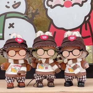 Labuibui จี้ตุ๊กตาไวนิล17ซม. สไตล์การ์ตูนของเล่น DIY พลาสติกพร้อมหมวกกำมะหยี่และรองเท้าตุ๊กตาวัสดุแก้วสำหรับเปลี่ยน - Product Image 2