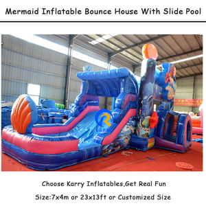 Nouvelle structure gonflable commerciale La <span class=keywords><strong>Petite</strong></span> Sirène avec toboggan aquatique et piscine, château gonflable pour enfants, idéale pour la location événementielle - Product Image 5