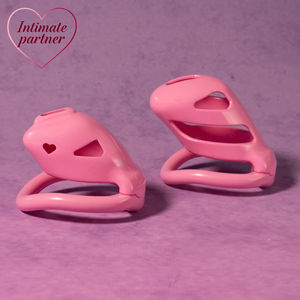 男性用ハート型貞操帯、隠し小型ロックコア付きペニスロック、女装家貞操帯、BDSMゲイセックストイ - Product Image 4