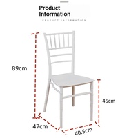 Chaises empilables en bois de pin de haute qualité pour banquets d'hôtel - Design inspiré des chaises Chiavari pour mariages, conférences, dîners élégants, coton