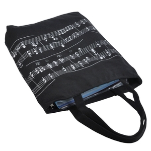 Five Line Music <b>Canvas</b> Bag For Music Style Girl Fashion Shoulder Bag Shopping bag - Product Image 2
