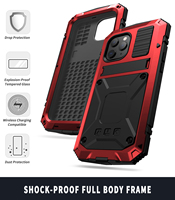 Housse de protection antichoc étanche certifiée TPU + PC IP68 avec protecteur de caméra pour 15 coques de téléphone