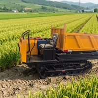 Camion benne sur chenilles de 2 tonnes, benne hydraulique, certifié EPA/Euro 5, adapté aux opérations tout-terrain