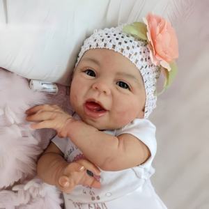 Bambola <span class=keywords><strong>Reborn</strong></span> da 22 Pollici di Alta Qualità Creazione Artistica per Bambini Piccoli Bebe Bambola <span class=keywords><strong>Reborn</strong></span> in Silicone Carina Bambole <span class=keywords><strong>Reborn</strong></span> in Silicone Vinilico - Product Image 6