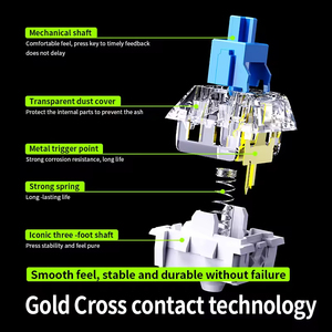 Abs Transparent 87 <b>Key</b> <b>Cap</b> Light-Emitting USB Wired Mechanical Keyboard for Office & Esports Gaming New Teclado Mecanico - Product Image 4