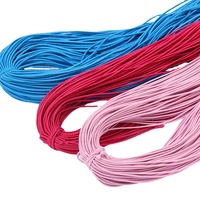 1mm DIY bulat dikepang tali elastis untuk perhiasan gelang membuat karet cored bulat elastis tali mengepang polietilen elastis