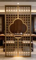Nouvelle cloison décorative en acier inoxydable creux motif trèfle chinois, écran de séparation doré titane pour entrée de villa, escalier, taille personnalisée