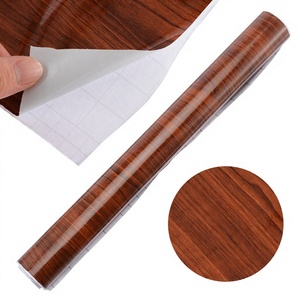 Haohui Film adhésif vinyle auto-adhésif effet bois brillant 1M pour intérieur de voiture DIY - Product Image 3