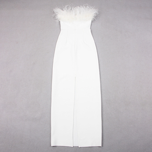 Abiti da sera da sera per feste in maglia senza spalline con fasciatura elegante da donna - Product Image 6