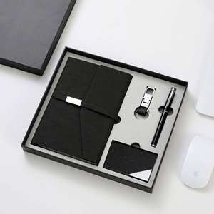 Wholesale PromotionaL Diary Corporate Gift Sets Pen Key Chain Notebook Gift Set A5 Business Office Diary With <b>Name</b> Card Holder - Product Image 1