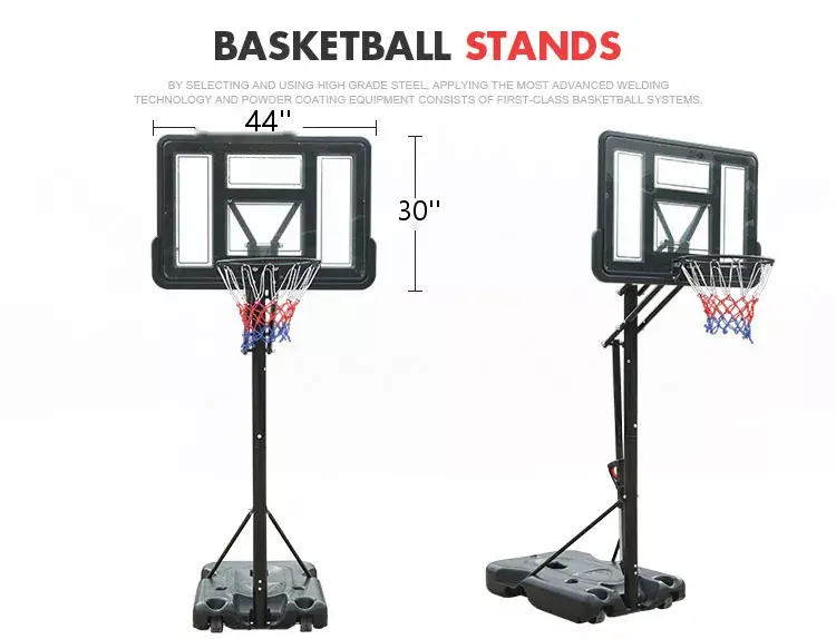 चीन थोक सबसे अच्छा समायोज्य बास्केटबॉल घेरा के साथ स्टील बैकबोर्ड बास्केट बॉल बास्केटबॉल खड़े हो जाओ