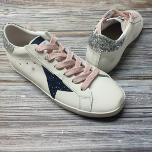 Scarpe Casual Retrò Vintage Star, Scarpe Effetto Usurato Uomo e Donna, Scarpe Basse in Pelle Bovina da Donna Stile Coppia, Scarpe Bianche Effetto Usurato - Product Image 3
