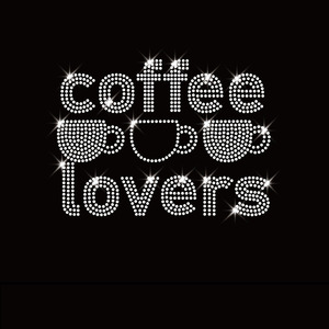 Coffee <span class=keywords><strong>on</strong></span> <span class=keywords><strong>My</strong></span> <span class=keywords><strong>Mind</strong></span> Bling Iron-<span class=keywords><strong>On</strong></span> Transfer Rhinestone Decal Sticker para camiseta y taza Hot Glass Hot Transfers Patches - Product Image 2