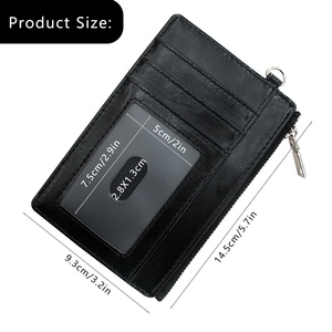 Tarjetero de Cuero PU Delgado con Bloqueo RFID, Cierre Abierto, para Tarjetas de Crédito, para Hombre y Mujer, Venta al Por Mayor de Fábrica - Product Image 6