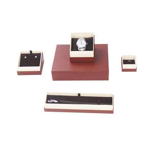 에버윈 맞춤형 로고 고급 PU 가죽 커버 종이 반지 귀걸이 목걸이 펜던트 팔찌 시계 보석 포장 상자 - Product Image 2