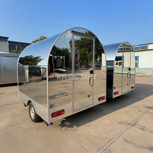 Carrito de Comida Móvil de Acero Inoxidable, Barra de Helados, Carrito de Venta de Hot Dogs, Waffles y Café, Carrito de Helados para Restaurante y Panadería - Product Image 4