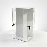 Vitrine d'exposition en acrylique avec éclairage LED pour accessoires mobiles, présentoir rotatif à 360° pour bijoux et boucles d'oreilles