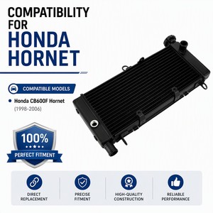 Radiador de Alto Rendimiento para Motocicleta Honda CB600F Hornet 1998-2006, Sistema de Refrigeración por Agua de Aluminio, Reemplazo OEM - Product Image 6