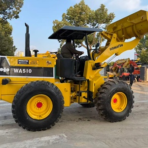 รถตักล้อยางโคมัตสึ WA510 ความจุ 6 ตัน อุปกรณ์ก่อสร้างมือสอง พร้อมเครื่องยนต์คัมมินส์ ปั๊มเดนิสัน มอเตอร์กำลัง 92 กิโลวัตต์ พร้อมลูกปืน - Product Image 1