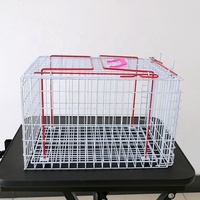 LIZE PET Cage de transport pliable de luxe en acier inoxydable thermolaqué, écologique, à motif animalier, pour animaux de compagnie, boîte de contention et de transport
