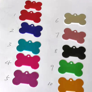 Personalisierbares, wasserdichtes, luxuriöses, schlichtes Haustier-ID-Anhänger aus Aluminiumlegierung in Knochenform, Sublimations-Halsbandanhänger mit Namensgravur - Product Image 3