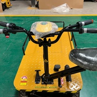 Chariot à plateforme électrique silencieux, moteur sans entretien, chariot à plateforme motorisé avec barrières amovibles