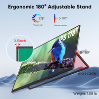 Moniteur portable mini HD SIBOLAN 13 pouces 2K QHD 2160*1350P écran IPS, double haut-parleur, type-C, pour ordinateur portable, PC, téléphone, Switch, PS5