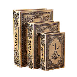 Boîte de rangement en forme de faux livre en bois, décoration tendance pour restaurant, design américain, idéal pour les influenceurs sur internet - Product Image 5