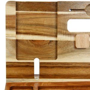 Youlike <b>Phone</b> <b>Holder</b> Docking Station Acacia Wood Office Accessories Organizer <b>Desk</b> for Home Office - Product Image 5