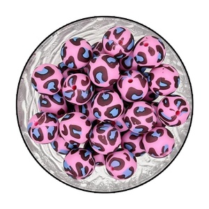 Cuentas de Silicona al por Mayor para Halloween y Navidad, Cuentas Redondas de 15 mm, Grado Alimenticio, Libres de BPA, Cuentas de Silicona para Masticar para Bebés, para Manualidades - Product Image 1