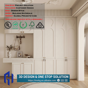 HG Customized Elegant White Shaker Cabinets Luxury Nordic Bedroom Furniture Combination Units <strong>Mudroom</strong> Wardrobe <strong>Closet</strong> - Product Image 1