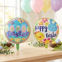 Ballons Lapin BLN, Ballons Joyeux de Pâques, Œufs Colorés, Poussins, Ballon en Aluminium Lapin, pour Fêtes Printanières, Baby Shower, Noël