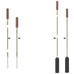 Juego de cepillos de limpieza para cañón de pistola de 9 mm, combinación de bronce fosforado, algodón y acero inoxidable, para herramientas de mantenimiento de tuberías de armas. - Product Image 2