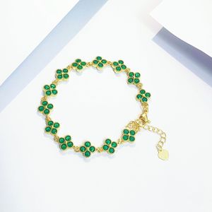 <span class=keywords><strong>Bracelet</strong></span> en cuivre plaqué or pour femmes, luxueux, entièrement serti de zircons colorés, vente en gros d'usine de bijoux - Product Image 3