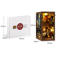 Puzzle en bois 3D et kit de maison miniature à faire soi-même - Ensemble complet de miniatures de maison de poupée pour l'affichage créatif et l'artisanat