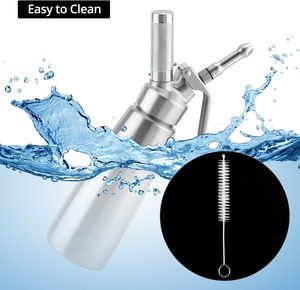 Distributeur de crème fouettée en aluminium de 500 ml avec embouts décoratifs pour la maison, la boulangerie et le restaurant - Product Image 3