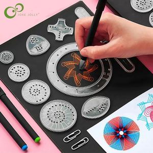 JY 22 pièces Kit d'art et de créations Spirograph, Ensemble de papier à gratter magique arc-en-ciel, Jouets de dessin pour enfants de 3 ans et plus - Product Image 4
