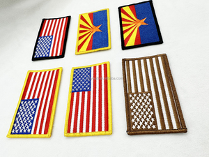 Broderie personnalisée fer à coudre sur crochet et boucle drapeau National Patch <span class=keywords><strong>pour</strong></span> uniforme vêtements casquettes et sacs - Product Image 4