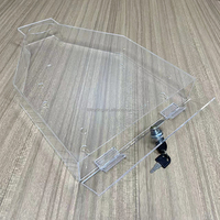 Distributeur de préservatifs en plastique en stock avec serrure pour hommes, distributeur de préservatifs mural en acrylique transparent en plexiglas